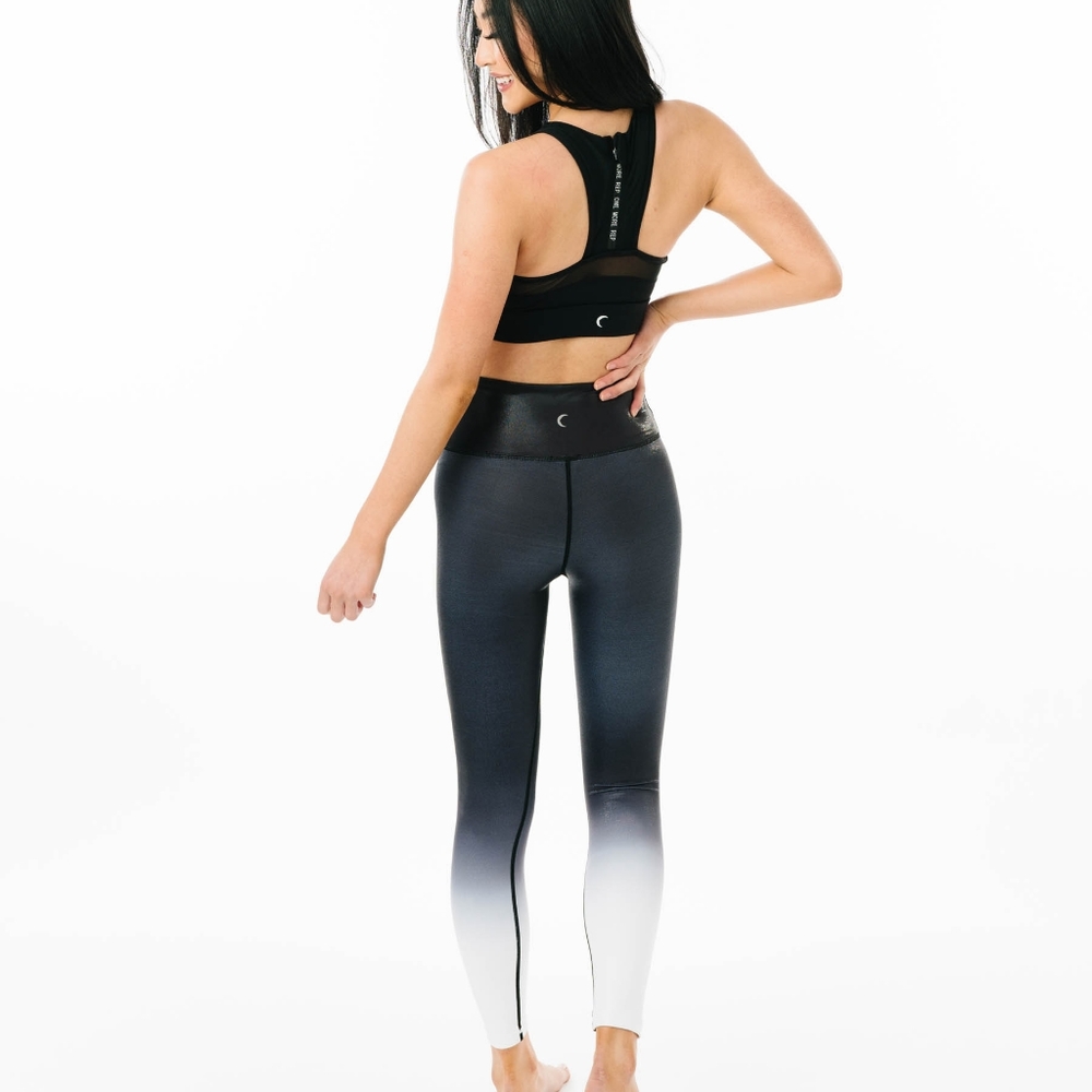 Black Metallic Ombre Light n Tight Hi-Rise 7/8 24"